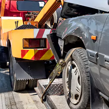 Wheel Lift Tow Truck in Bishop Arts District, TX